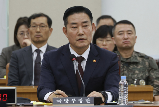 FILE - South Korean Defense Minister Shin Wonsik speaks during a committee at the National Assembly in Seoul, South Korea, on Nov. 23, 2023. A light-water reactor at North Korea&rsquo;s main nuclear complex will likely be formally operational by next summer, South Korea&rsquo;s defense minister said, amid suspicions that the North may use it as a new source of fissile materials for nuclear weapons. (Han Jong-chan/Yonhap via AP, File)