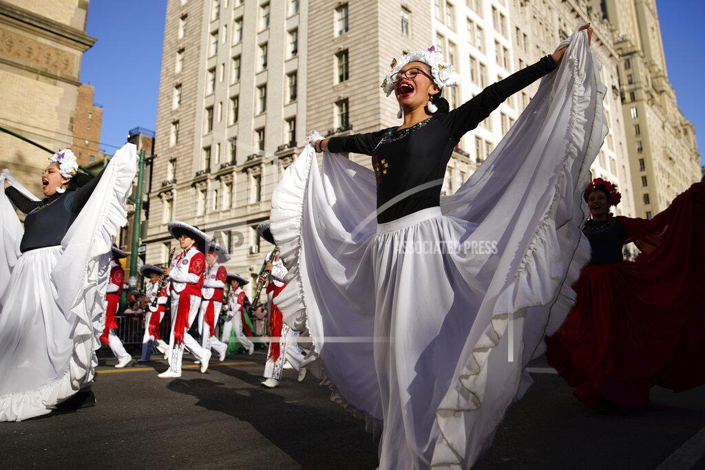 Julia Nikhinson Performers make their way down Central Park West during the Macy's Thanksgiving Day Parade, Thursday, Nov. 24, 2022, in New York. (AP Photo/Julia Nikhinson)