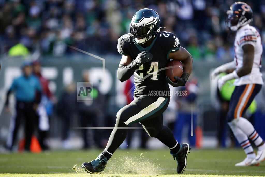 Matt Rourke Philadelphia Eagles' Jordan Howard rushes for a touchdown during the second half of an NFL football game against the Chicago Bears, Sunday, Nov. 3, 2019, in Philadelphia. (AP Photo/Matt Rourke)