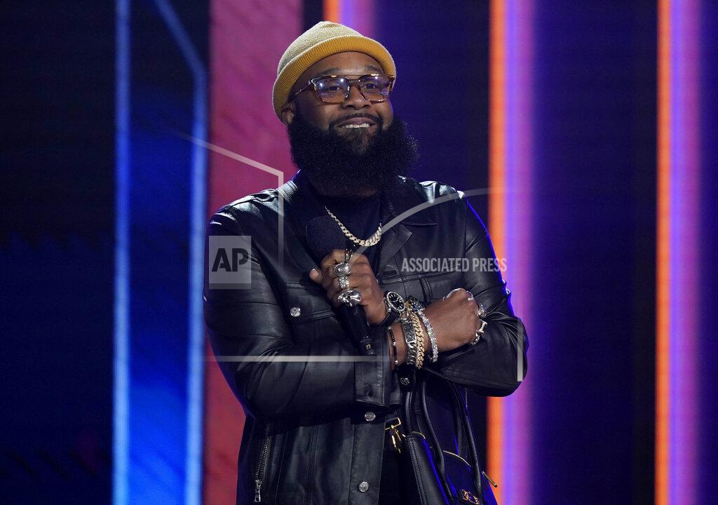 Mark Humphrey Blanco Brown appears at the 56th annual Academy of Country Music Awards on Sunday, April 18, 2021, at the Grand Ole Opry in Nashville, Tenn. (AP Photo/Mark Humphrey)