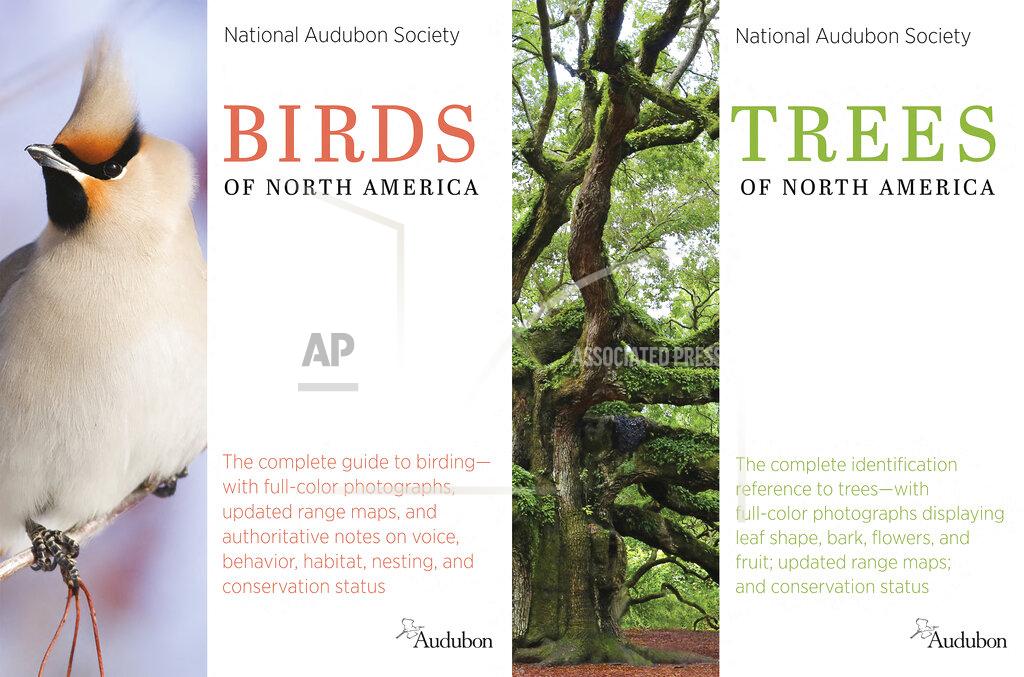 Uncredited This combination of cover images shows "Birds of North America," left, and "Trees of North America" by the National Audubon Society. (Knopf via AP)