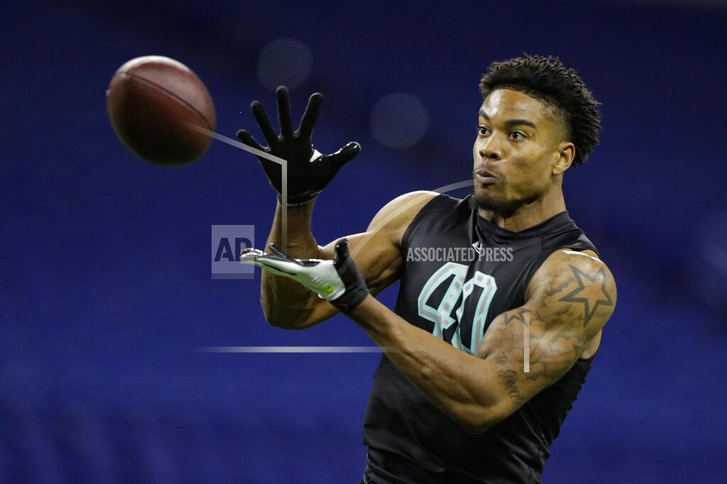Michael Conroy Southern Illinois defensive back Jeremy Chinn runs a drill at the NFL football scouting combine in Indianapolis, Sunday, March 1, 2020. (AP Photo/Michael Conroy)
