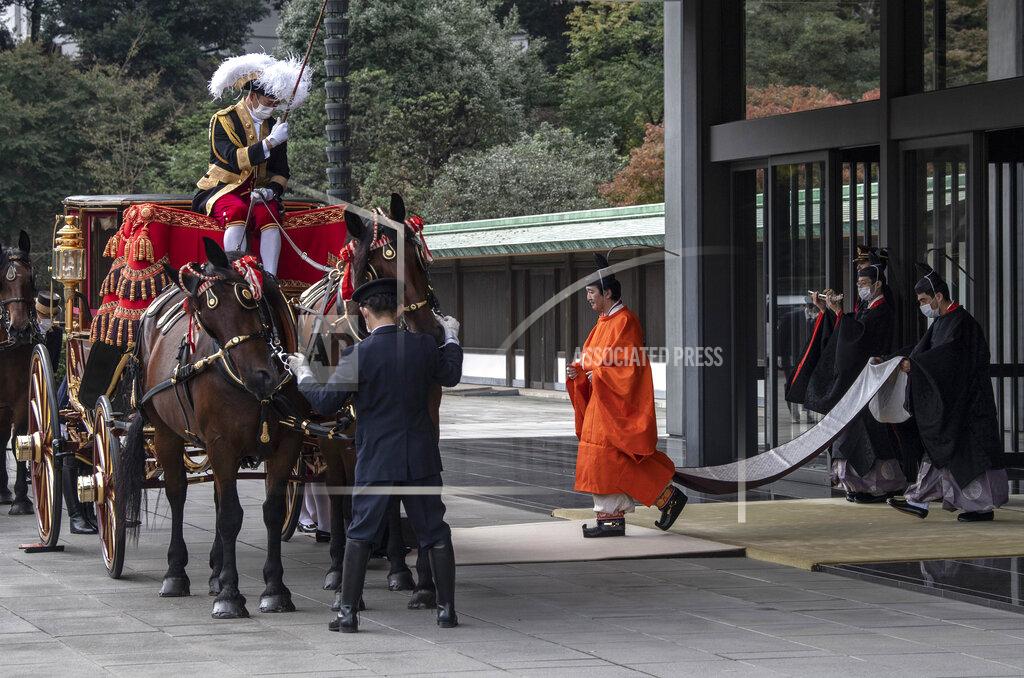 Carl Court Japanese Crown Prince Fumihito, better known as Prince Akishino, leaves the Imperial Palace after being formally declared first in line to succeed the Chrysanthemum Throne during a ceremony Sunday, Nov. 8, 2020 in Tokyo, Japan. (Carl Court/Pool Photo via AP)