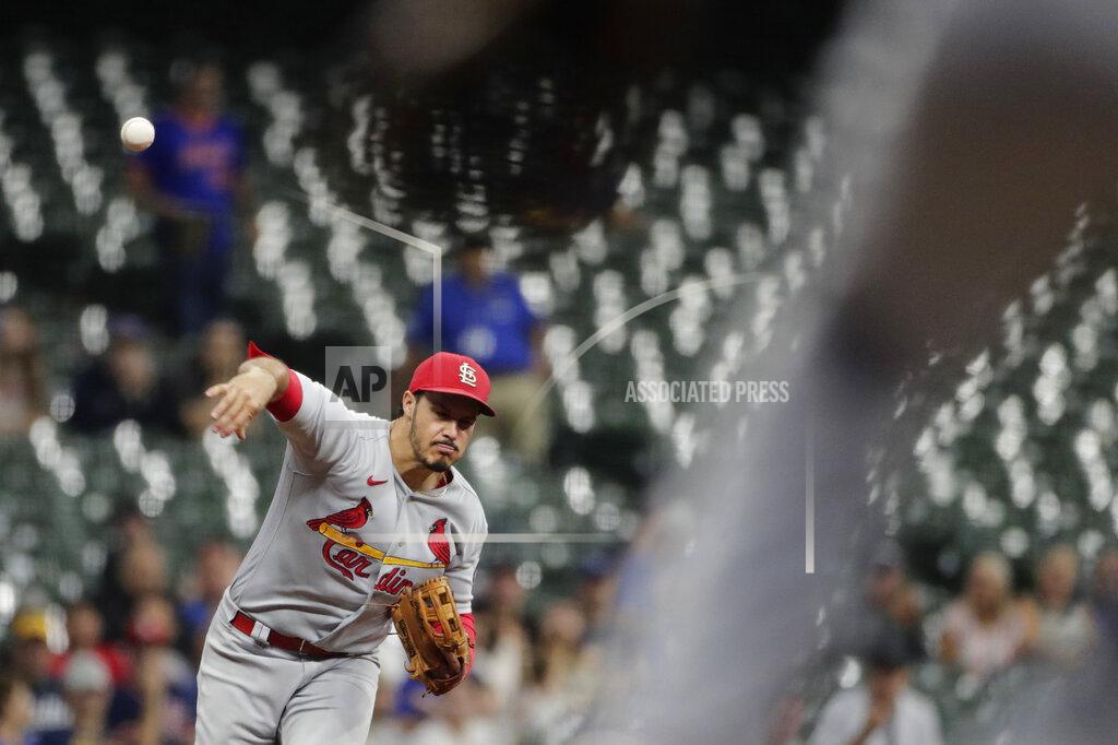 Aaron Gash St. Louis Cardinals' Nolan Arenado throws out a runner at first base during the seventh inning of a baseball game against the Milwaukee Brewers, Monday, Sept. 20, 2021, in Milwaukee. (AP Photo/Aaron Gash)