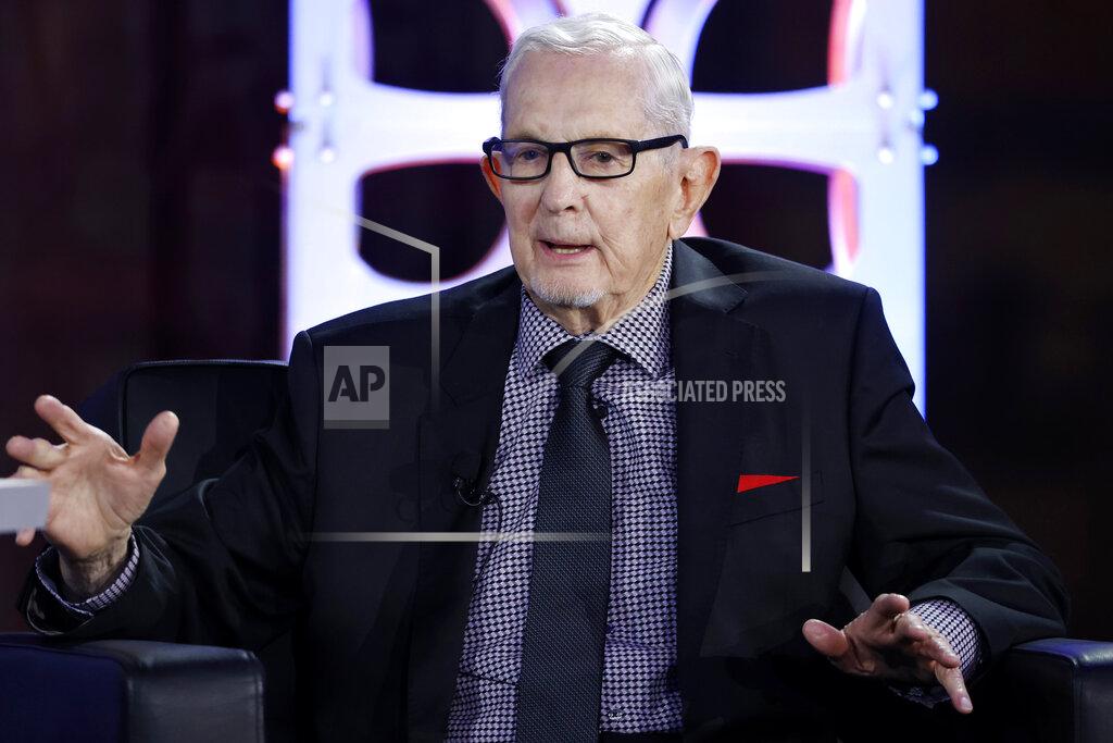 Colin E Braley Former Eastern Washington head coach Jerry Krause reflects on his time with the Eagles during a National Collegiate Basketball Hall of Fame induction event, Sunday, Nov. 20, 2022, in Kansas City, Mo. (AP Photo/Colin E. Braley)