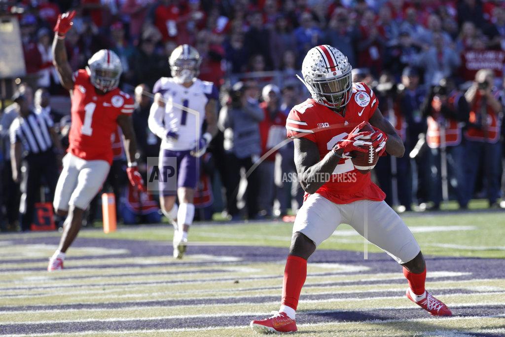 Jae C. Hong Ohio State wide receiver Parris Campbell makes a touchdown catch against Washington during the first half of the Rose Bowl NCAA college football game Tuesday, Jan. 1, 2019, in Pasadena, Calif. (AP Photo/Jae C. Hong)