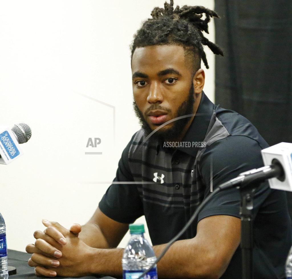 Rogelio V. Solis Temple's wide receiver Ventell Bryant, responds to a reporter's question during the 2018 Independence Bowl news conference in Shreveport, La., Wednesday, Dec. 26, 2018. Temple faces Duke in the NCAA college football game Thursday. (Rogelio V. Solis/AP)