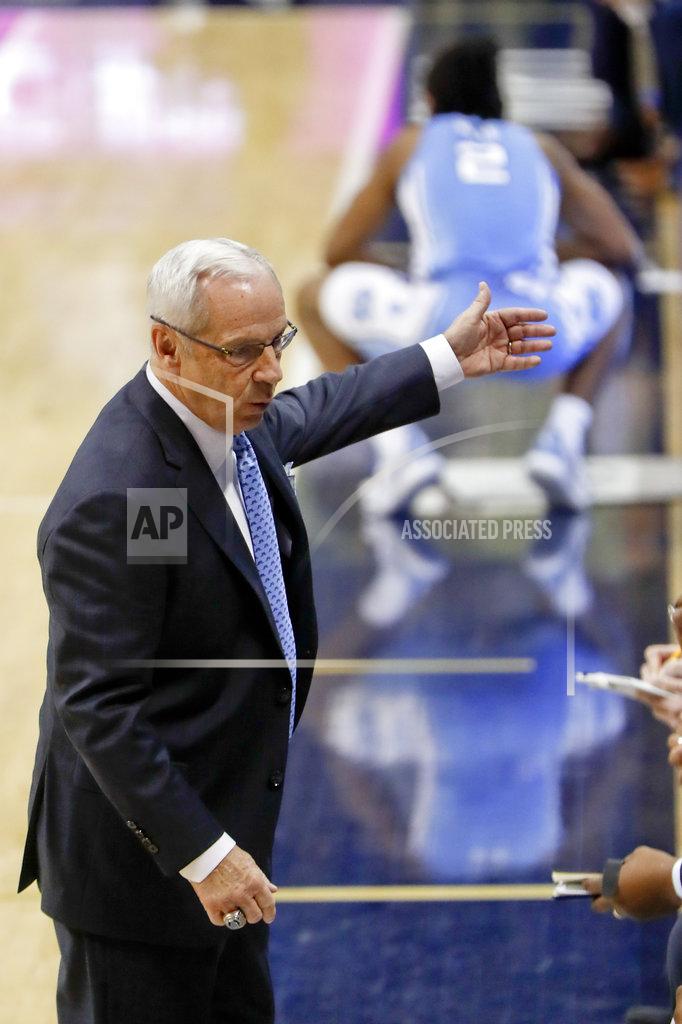 Keith Srakocic North Carolina head coach Roy Williams talks to his team on the bench as they play against Pittsburgh during the second half of an NCAA college basketball game, Saturday, Jan. 5, 2019, in Pittsburgh. North Carolina won 85-60. (AP Photo/Keith Srakocic)