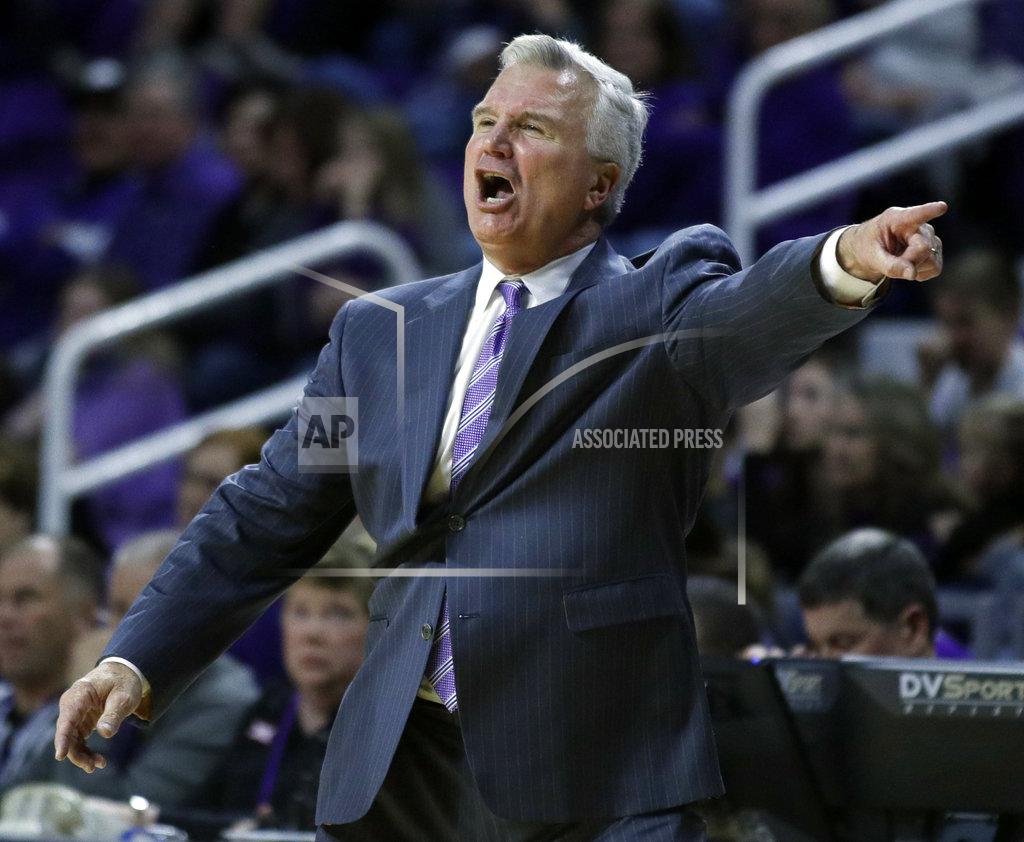 Orlin Wagner Kansas State coach Bruce Weber yells to his team during the second half of an NCAA college basketball game against George Mason in Manhattan, Kan., Saturday, Dec. 29, 2018. Kansas State won 59-58. (AP Photo/Orlin Wagner)
