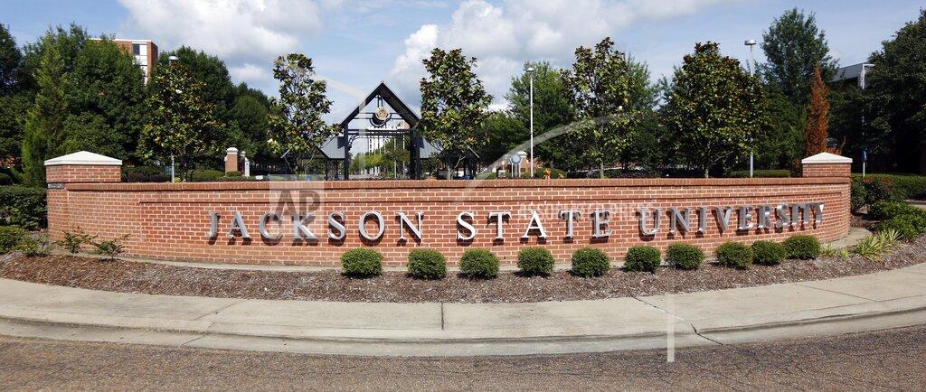 Rogelio V. Solis FILE - This May 31, 2017, file photo shows the west entrance of Jackson State University in Jackson, Miss. Several historically Black colleges and universities, including Jackson State University, will receive more than $650,000 in grants to preserve their campuses as part of a new initiative announced Tuesday, Feb. 16, 2021. (AP Photo/Rogelio V. Solis, File)