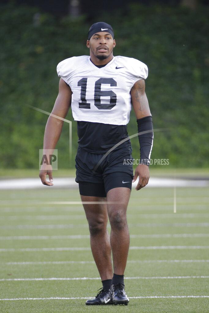 Mark Humphrey In this Aug. 5, 2019, photo, Vanderbilt wide receiver Kalija Lipscomb warms up during an NCAA college football practice in Nashville, Tenn. Vanderbilt has won at least five games each of the past three seasons and reached two bowls in that span. They've also won three straight against in-state rival Tennessee for their longest winning streak in this series since the 1920s. (AP Photo/Mark Humphrey)