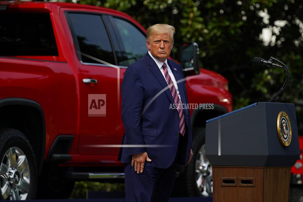 President Donald Trump pauses as he speaks during an event on regulatory reform on the South Lawn of the White House, Thursday, July 16, 2020, in Washington. (AP Photo/Evan Vucci)