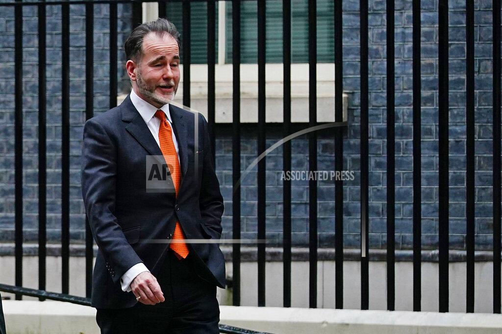 Aaron Chown File photo of Chris Heaton-Harris (left) and Chris Pincher in Downing Street, London. Britain’s government is facing another boozy scandal after the deputy chief whip resigned from his post after a drunken incident this week. Prime Minister Boris Johnson faced calls on Friday, July 1, 2022, to expel Chris Pincher from the Conservative Party. (Aaron Chown/PA via AP)