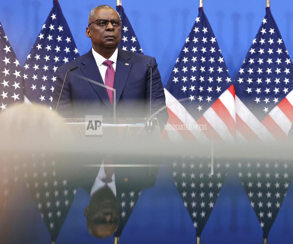 Olivier Matthys FILE - U.S. Secretary for Defense Lloyd J. Austin III speaks during a media conference at NATO headquarters in Brussels, Wednesday, June 15, 2022. (AP Photo/Olivier Matthys, File)