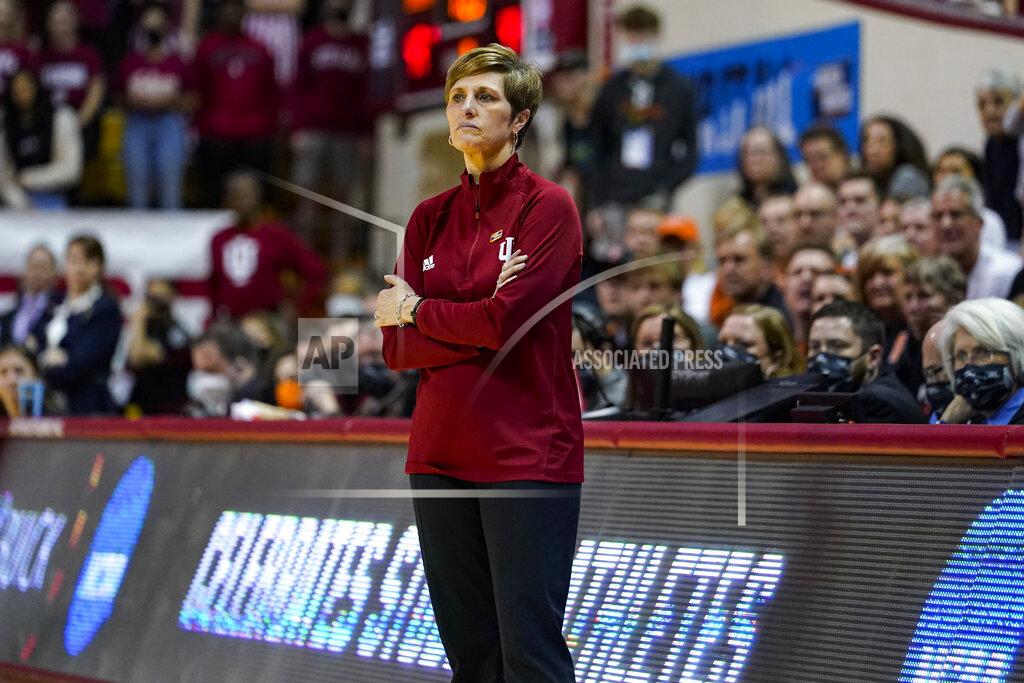 Michael Conroy Indiana head coach Teri Moren watches from the sideline in the second half of a college basketball game against Princeton in the second round of the NCAA tournament in Bloomington, Ind., Monday, March 21, 2022. Indiana defeated Princeton 56-55. (AP Photo/Michael Conroy)