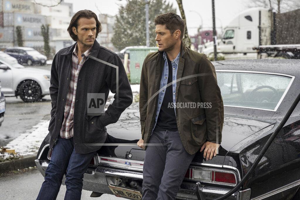 Colin Bentley This image released by The CW shows Jared Padalecki, left, and Jensen Ackles from the series "Supernatural," airing Oct. 8. (Colin Bentley/The CW via AP)