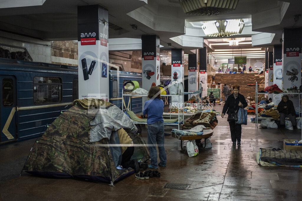 Bernat Armangue Residents live in a subway station still used as temporary shelter in Kharkiv, eastern Ukraine, Tuesday, May 24, 2022. Kharkiv subway resumed service on Tuesday morning after it was closed for more than two months during Russian attempt to capture the city. (AP Photo/Bernat Armangue)