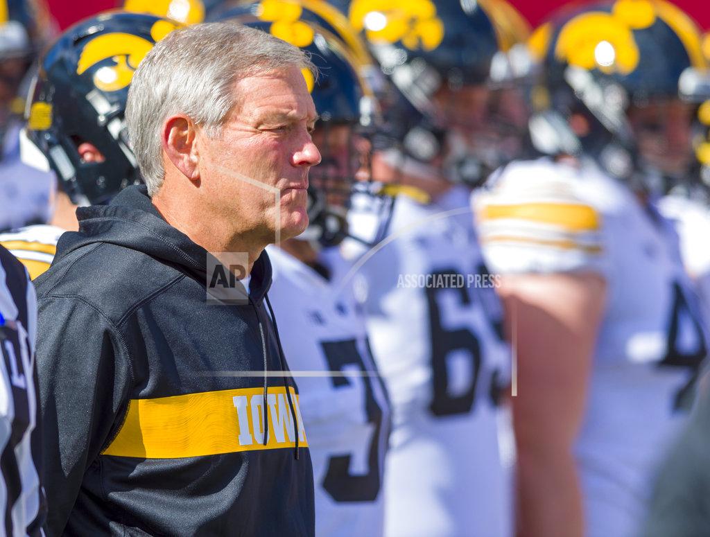 Doug Mcschooler Iowa head coach Kirk Ferentz watches the action on the field during the first half of an NCAA college football game against Indiana Saturday, Oct. 13, 2018, in Bloomington, Ind. (AP Photo/Doug McSchooler)