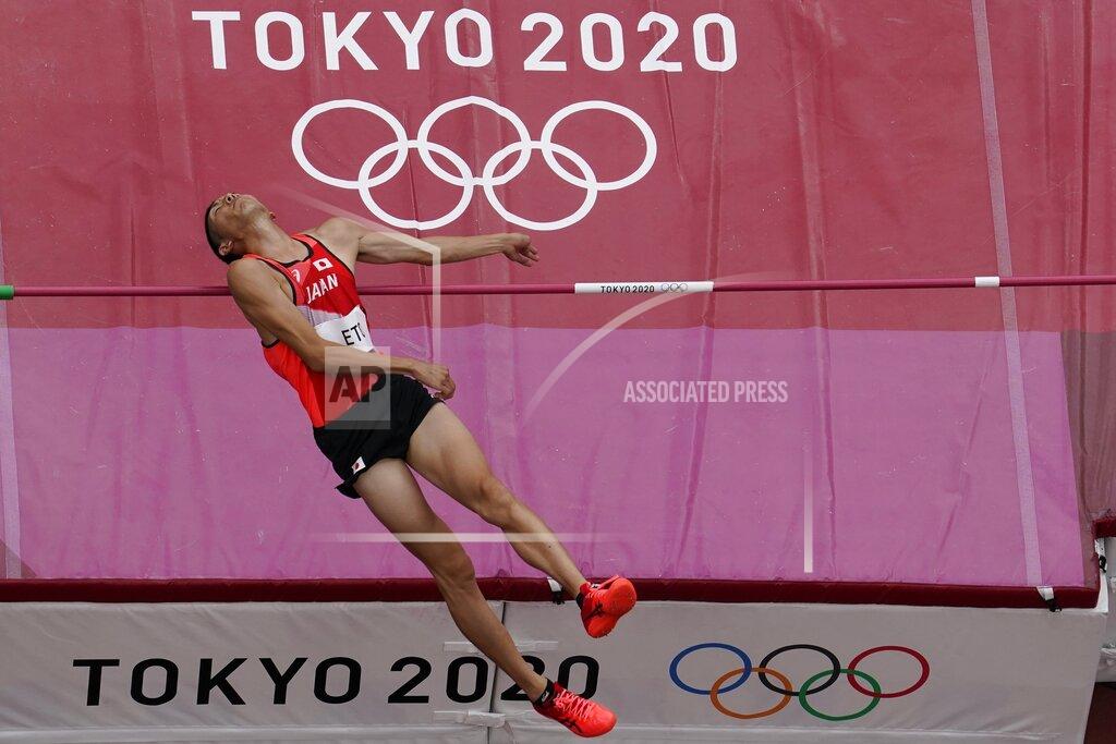 Morry Gash Takashi Eto, of Japan, competes during a preliminary round of the men's high jump at the 2020 Summer Olympics, Friday, July 30, 2021, in Tokyo. (AP Photo/Morry Gash)
