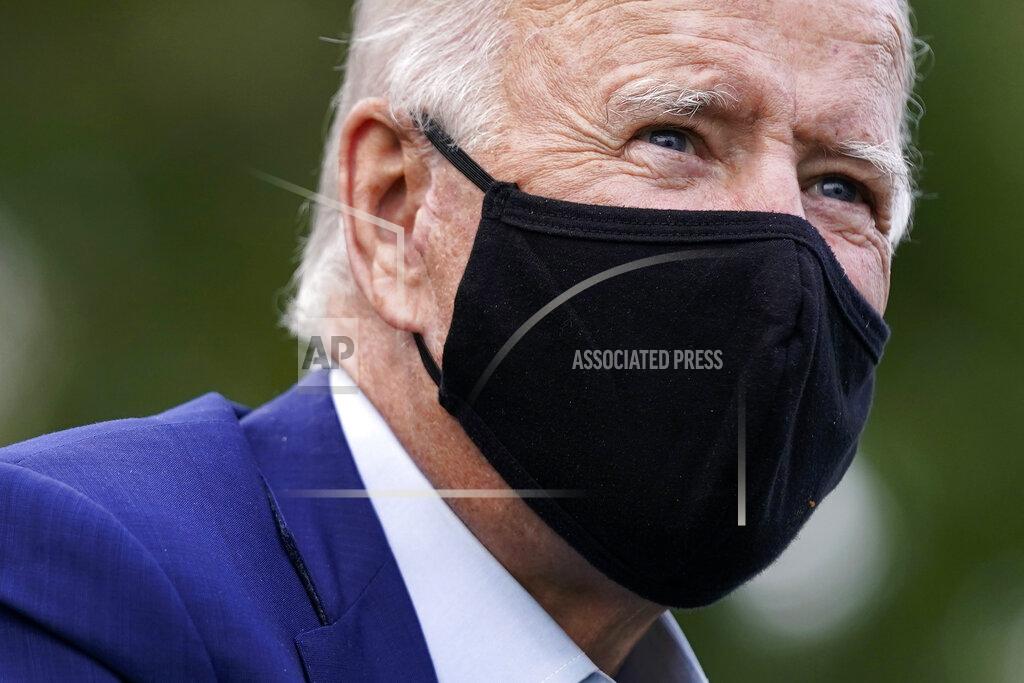 Patrick Semansky Democratic presidential candidate former Vice President Joe Biden speaks during a campaign event with steelworkers in the backyard of a home in Detroit, Wednesday, Sept. 9, 2020. (AP Photo/Patrick Semansky)