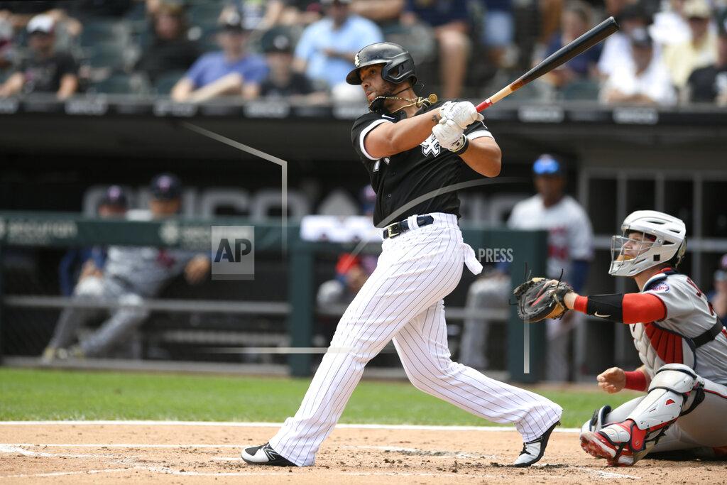 Paul Beaty Chicago White Sox's Jose Abreu watches his RBI double during the first inning of a baseball game against the Minnesota Twins, Wednesday, July 6, 2022, in Chicago. (AP Photo/Paul Beaty)