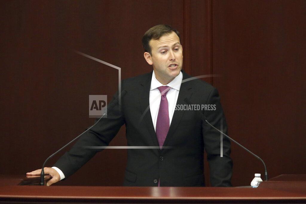 Steve Cannon House Speaker Chris Sprowls, R-Palm Harbor, addresses representatives at the start of a special session, Monday, May 17, 2021, in Tallahassee, Fla. (AP Photo/Steve Cannon)