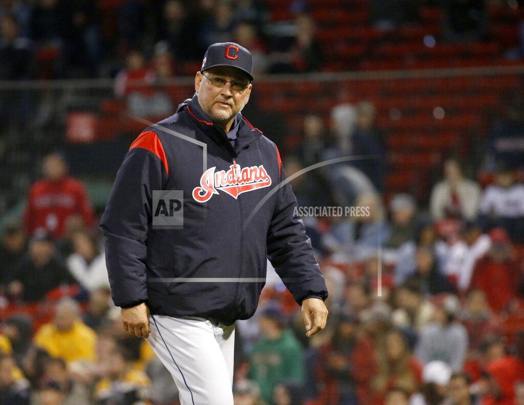 FILE - In this May 29, 2019, file photo, Cleveland Indians manager Terry Francona walks back to the dugout after a mound visit during the ninth inning of a baseball game against the Boston Red Sox in Boston. The farthest Indians manager Terry Francona used to walk was from the dugout to the mound. With plenty of down time, he's added some distance. Francona said Thursday, April 16, 2020, that he's begun taking long long walks during the COVID-19 outbreak, which has affected daily life for everyone and threatened to cancel a baseball season before it ever got started.(AP Photo/Mary Schwalm, File)