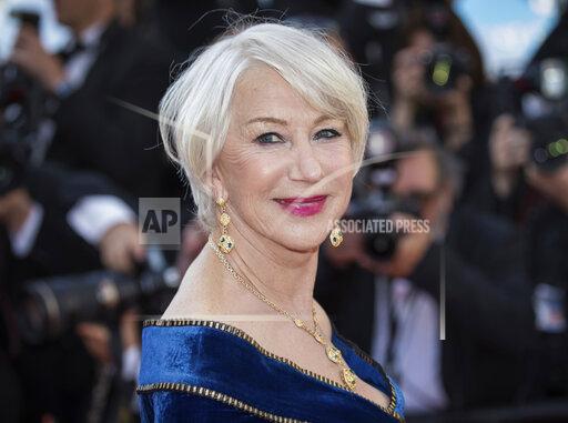 FILE - Helen Mirren poses for photographers at the premiere of the film "Girls of The Sun'"at the 71st international film festival, Cannes, southern France on May 12, 2018. The Screen Actors Guild has selected Mirren as their 57th Life Achievement Award recipient. (Photo by Vianney Le Caer/Invision/AP, File)