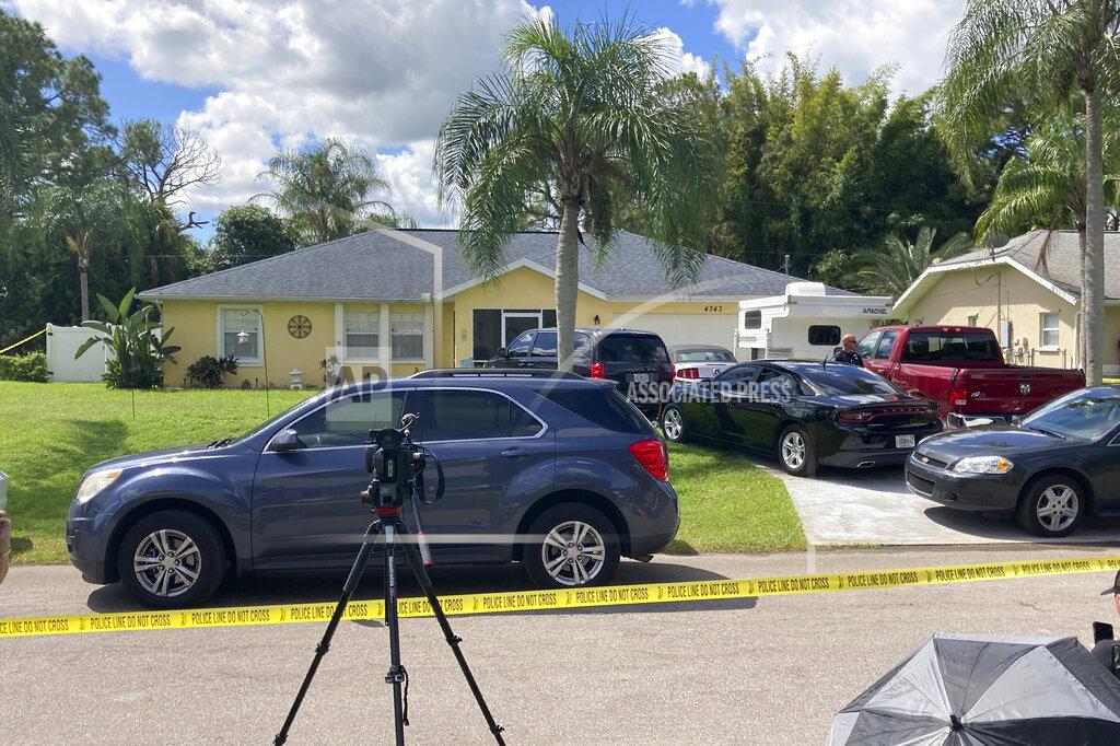 Curt Anderson Police tape blocks off the home of Brian Laundrie’s parents in North Port, Fla., Monday, Sept. 20, 2021. Laundrie, 23, was traveling on a cross-country road trip with Gabby Petito, 22, who went missing in August. Petito’s body was apparently discovered over the weekend at Grand Teton National Park. Laundrie is wanted for questioning, but has not been seen for several days. (AP Photo/Curt Anderson)