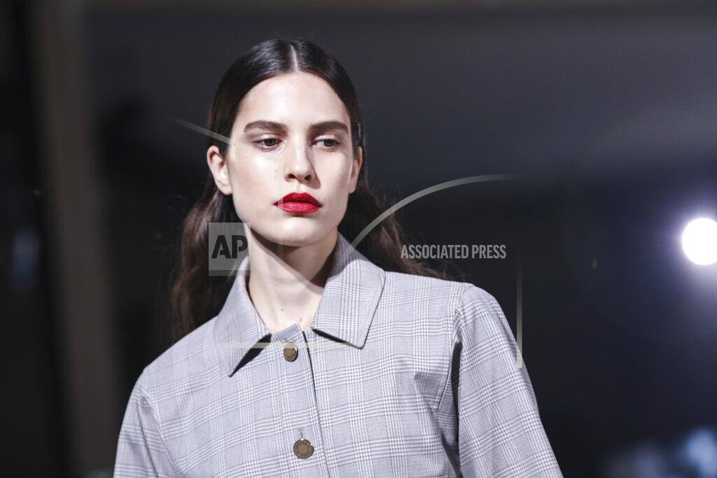 Vianney Le Caer A model wears a creation for the Hermes Spring-Summer 2021 fashion collection, Saturday, Oct. 3, 2020, during Paris fashion week. (Photo by Vianney Le Caer/Invision/AP)