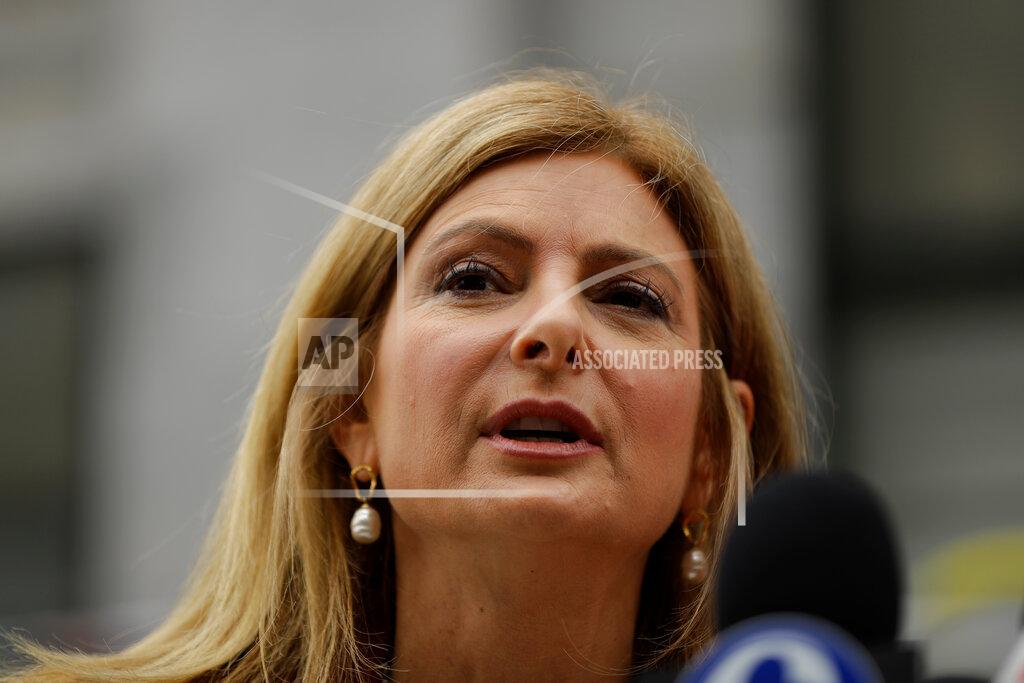Matt Slocum FILE - Attorney Lisa Bloom talks with the media Thursday, April 12, 2018, at the Montgomery County Courthouse in Norristown, Pa. Former Las Vegas casino mogul Steve Wynn has accepted an undisclosed financial settlement to end his federal defamation lawsuit against Bloom, who represented a dancer who she said accused Wynn of sexual harassment and retaliation. Wynn's lawyers on Tuesday, May 24, 2022, gave The Associated Press a settlement document that included a statement from Bloom, which retracted and withdrew claims she made in a news release in March 2018. (AP Photo/Matt Slocum, File)