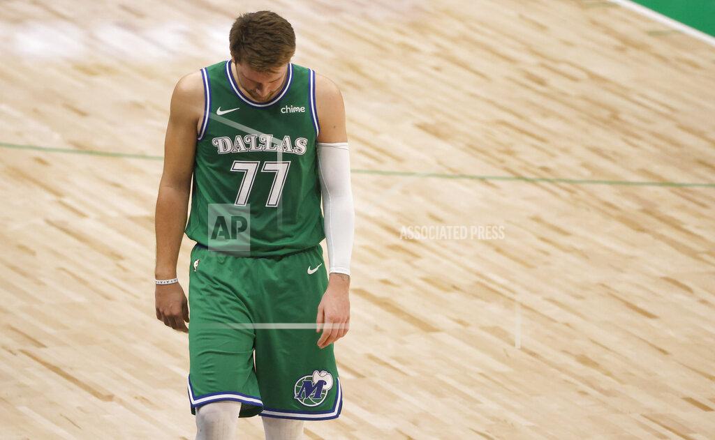 Ron Jenkins Dallas Mavericks guard Luka Doncic (77) walks off the court during a game against the Chicago Bulls following the first half of an NBA basketball game, Sunday, Jan. 17, 2021, in Dallas. The Bulls won 117-101. (AP Photo/Ron Jenkins)