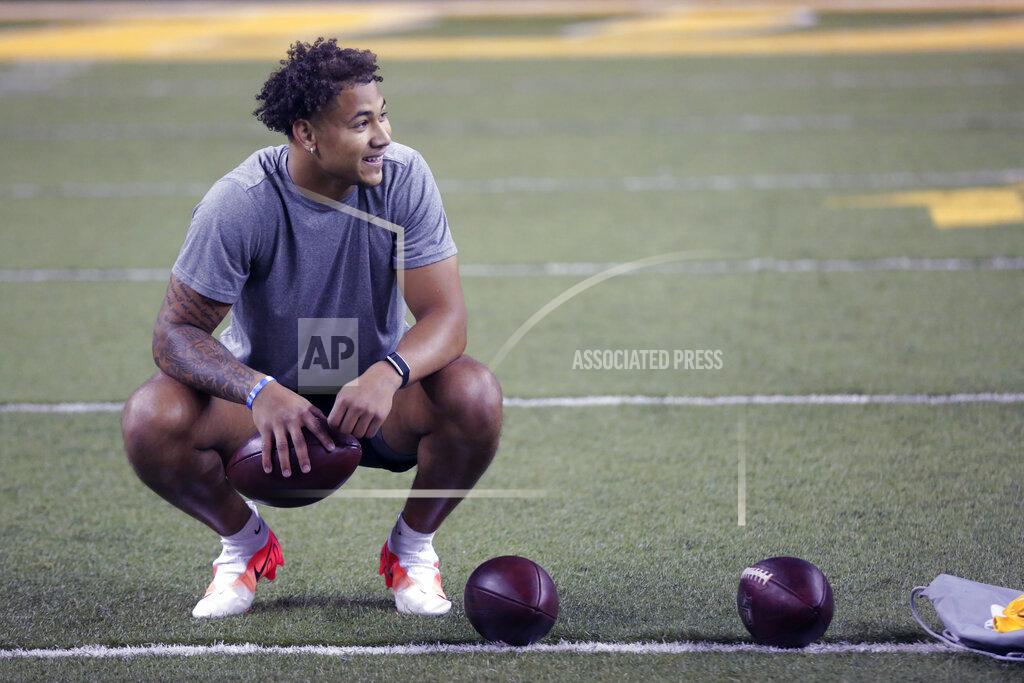 Andy Clayton-King North Dakota State quarterback Trey Lance warms up at the school's football NFL Pro Day Friday, March, 12, 2021, in Fargo, North Dakota. (AP Photo/Andy Clayton- King)