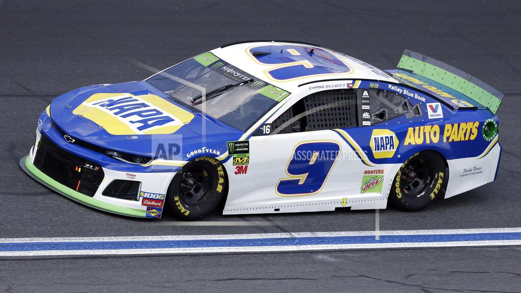 Gerry Broome Chase Elliott drives during the NASCAR Cup Series auto race at Charlotte Motor Speedway in Concord, N.C., Sunday, Sept. 29, 2019. (AP Photo/Gerry Broome)