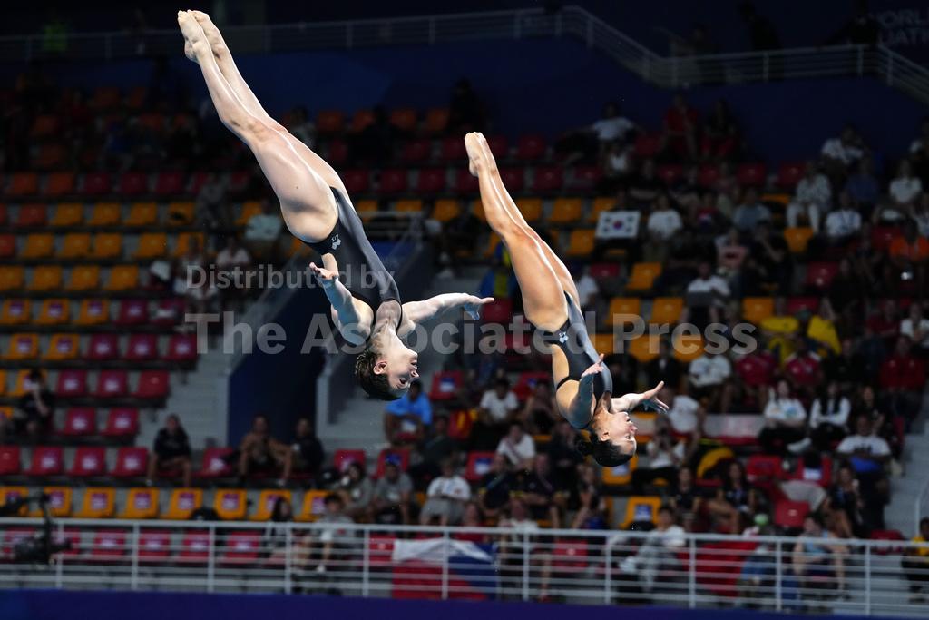 Synchronised Springboard China’s Chen and Chang win 3rd straight world title in women’s ...