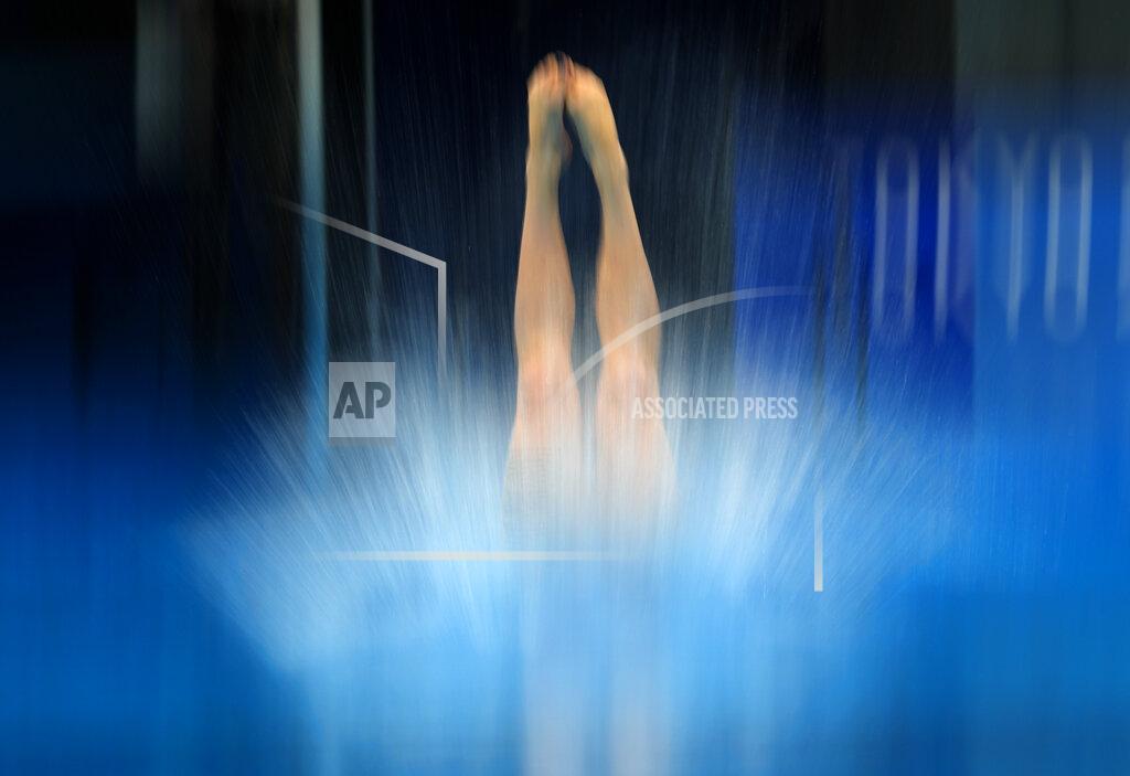Dmitri Lovetsky Sofiia Lyskun of Ukraine competes in women's diving 10-meter platform preliminary at the 2020 Summer Olympics, Wednesday, Aug. 4, 2021, in Tokyo, Japan. (AP Photo/Dmitri Lovetsky)