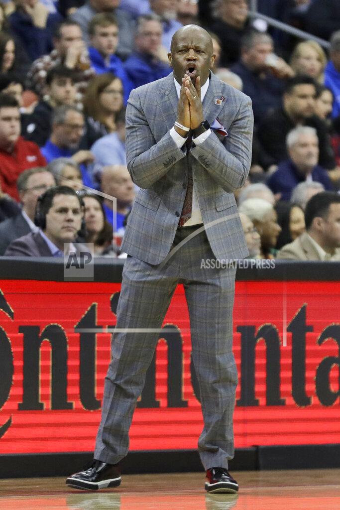Seth Wenig St. John's head coach Mike Anderson reacts during the second half of an NCAA college basketball game against Seton Hall in Newark, N.J., Sunday, Feb. 23, 2020. Seton Hall defeated St. John's 81-65. (AP Photo/Seth Wenig)