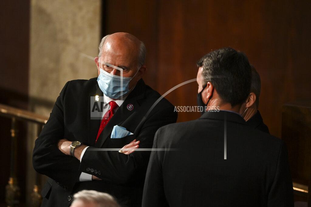 Bill O'leary Rep. Louie Gohmert, R-Texas, speaks with others on opening day of the 117th Congress at the U.S. Capitol in Washington, Sunday, Jan. 3, 2021. (Bill O'Leary/The Washington Post via AP, Pool)