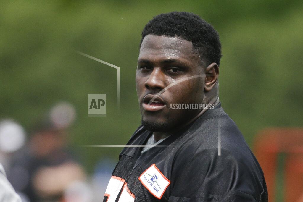 FILE - In this May 31, 2016, file photo, Cincinnati Bengals defensive tackle Andrew Billings (75) participates in NFL football practice in Cincinnati. Billings, who signed a one-year free-agent contract with the Cleveland Browns in March after spending three seasons with the Bengals, has opted out of the 2020 season because of coronavirus concerns. (AP Photo/John Minchillo, File)