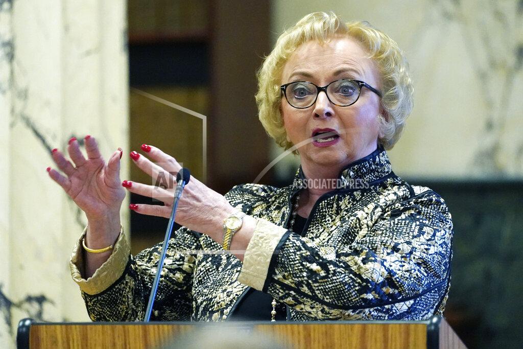 CORRECTS DATE State Superintendent of the Mississippi Department of Education Carey Wright provides the Senate Education Committee an update on the pandemic's impact on K-12 schools at the Capitol in Jackson, Miss., Wednesday, Jan. 6, 2021. (AP Photo/Rogelio V. Solis)