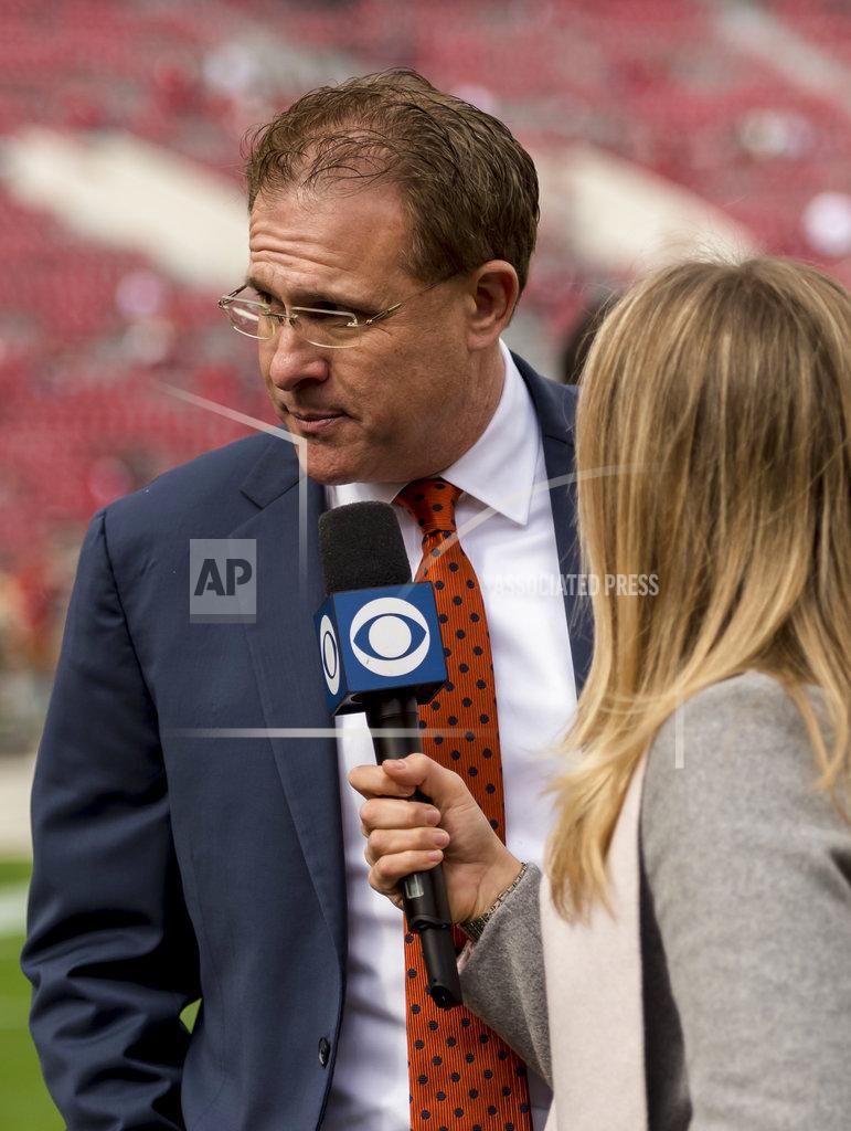 Vasha Hunt Auburn head coach Gus Malzahn talks with CBS Sports reporter before an NCAA college football game against Alabama, Saturday, Nov. 24, 2018, in Tuscaloosa, Ala. (AP Photo/Vasha Hunt)