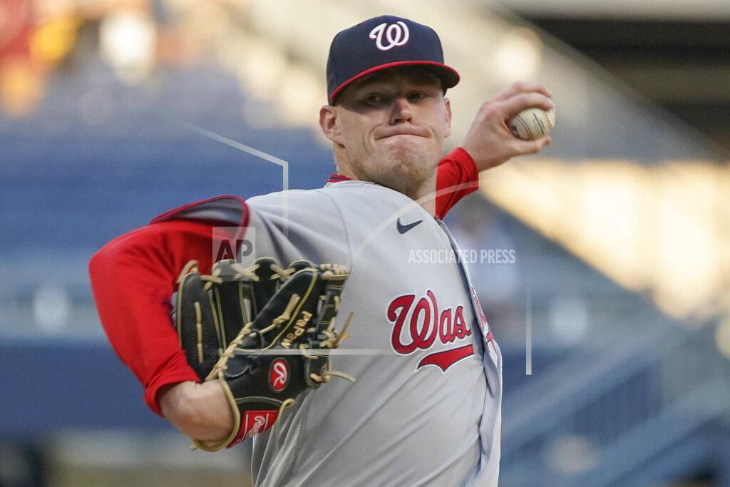 Keith Srakocic Washington Nationals starter Josh Rogers throws to a Pittsburgh Pirates batter during the first inning of a baseball game Friday, Sept. 10, 2021, in Pittsburgh. (AP Photo/Keith Srakocic)