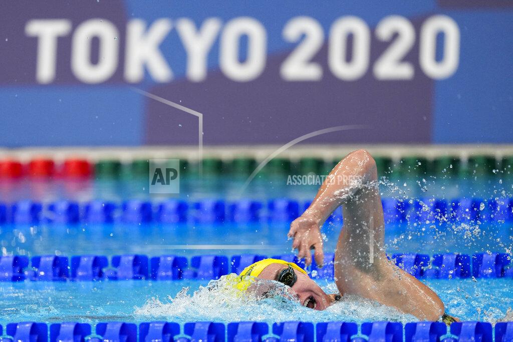 Jae C. Hong Ariarne Titmus of Australia swims in a heat of the women's 800-meter freestyle at the 2020 Summer Olympics, Thursday, July 29, 2021, in Tokyo, Japan. (AP Photo/Jae C. Hong)