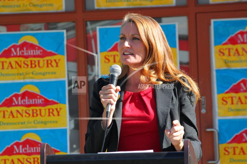 Susan Montoya Bryan Democratic congressional candidate Melanie Stansbury speaks during a campaign rally in Albuquerque, New Mexico, on Thursday, May 27, 2021. She was joined by Doug Emhoff, the husband of Vice President Kamala Harris. The trip marked Emhoff's first on behalf of a candidate. (AP Photo/Susan Montoya Bryan)