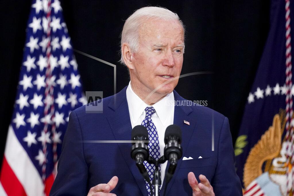 Andrew Harnik President Joe Biden speaks to families of victims of Saturday's shooting, law enforcement and first responders, and community leaders at the Delavan Grider Community Center in Buffalo, N.Y., Tuesday, May 17, 2022. (AP Photo/Andrew Harnik)