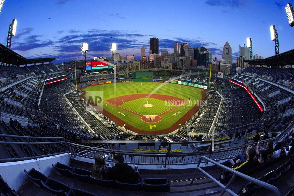 Gene J. Puskar The sun sets during a baseball game between the Pittsburgh Pirates and the San Francisco Giants in Pittsburgh, Thursday, May 13, 2021.(AP Photo/Gene J. Puskar)