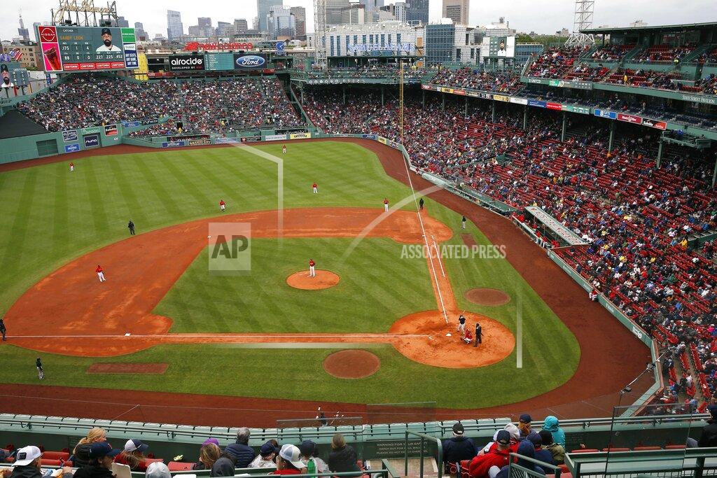 Michael Dwyer The Boston Red Sox play against the Miami Marlins during the third inning of a baseball game, Saturday, May 29, 2021, in Boston. Saturday marks the end of most COVID-19 restrictions in Massachusetts. (AP Photo/Michael Dwyer)