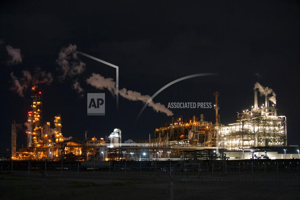 Mark Mulligan Portions of the LyondellBasell facility can be seen from an area east of Miller Cut Off Road in La Porte, Texas Tuesday, July 27, 2021. An explosion Tuesday evening killed two people at the facility and left several others injured. (Mark Mulligan/Houston Chronicle via AP)