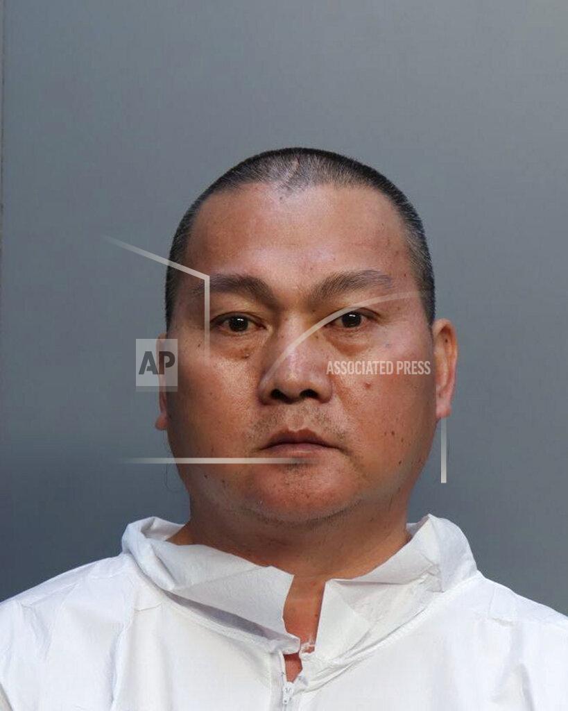 Uncredited This photo provided by the Miami-Dade Corrections & Rehabilitation Department shows Wu Chen. Chen, the suspect in the weekend killings of four people at a marijuana farm in Oklahoma, was arrested Tuesday, Nov. 22, 2022, by officers in South Florida, police said. (Miami-Dade Corrections & Rehabilitation Department via AP)