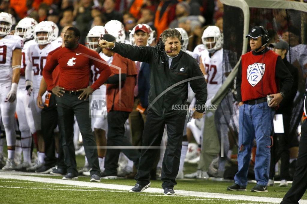 Washington State head coach Mike Leach during an NCAA college football in Corvallis, Ore., on Saturday Oct. 6, 2018. (AP Photo/Timothy J. Gonzalez)